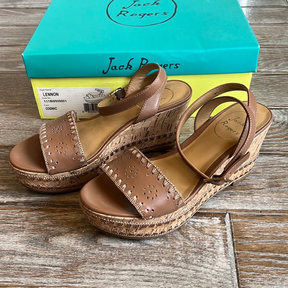 EUC! Jack Roger Lennon cognacs wedge